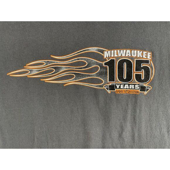 Harley Davidson Genuine Motorcycle 105 Years Logo Milwaukee T-Shirt - Size L - Picture 3 of 8